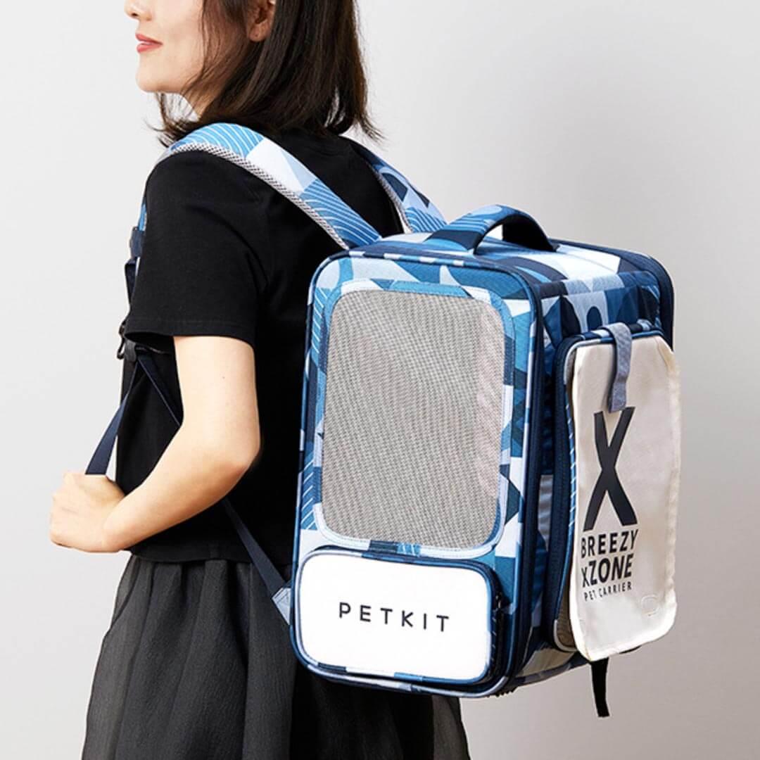 Petkit Expandable Cat Backpack | Blue Travel Carrier for Cats | MissyMoMo