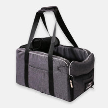 Load image into Gallery viewer, Purry Cat Car Seat Carrier In Grey Fabric | MissyMoMo
