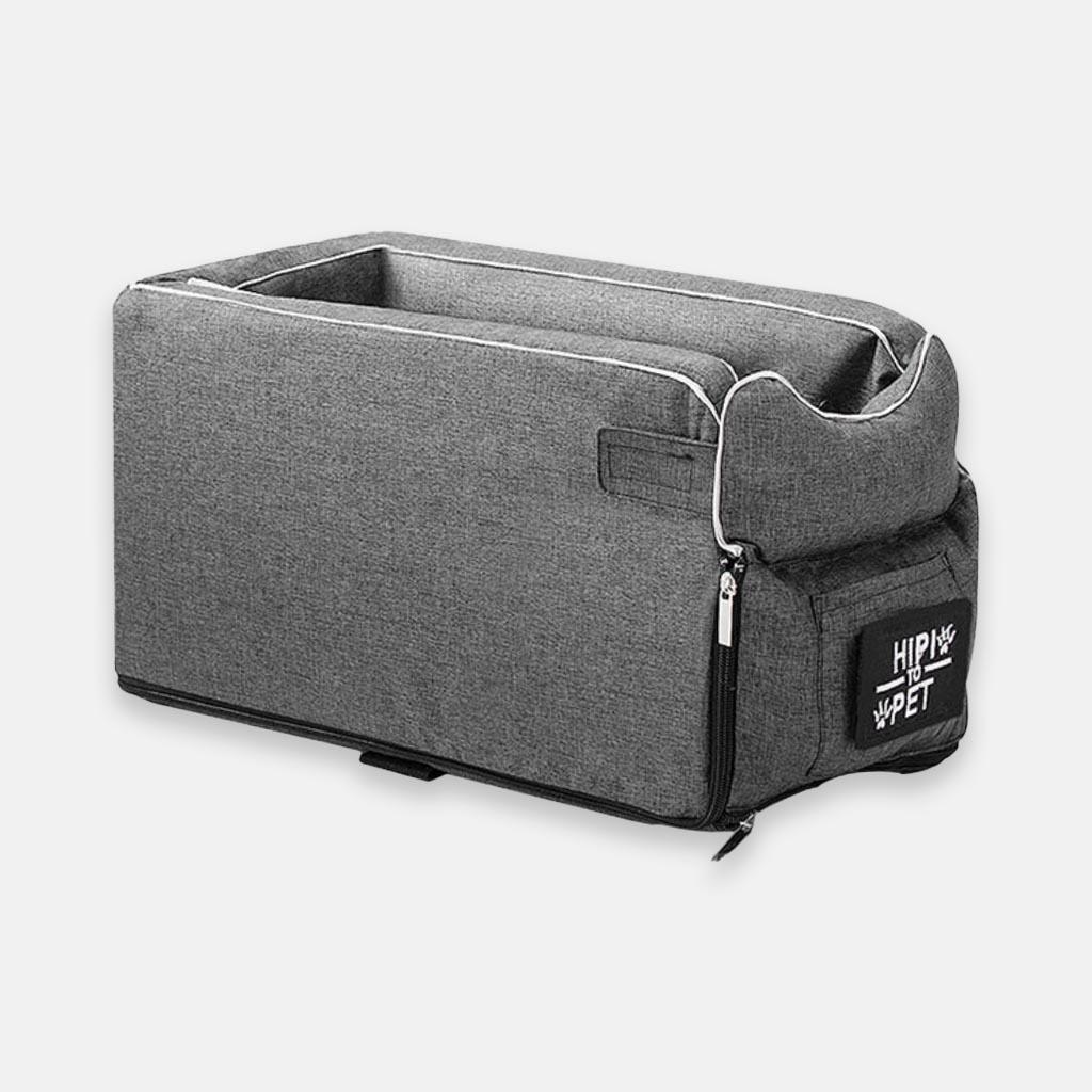 Purry Cat Car Seat Carrier In Light Gray Fabric | MissyMoMo