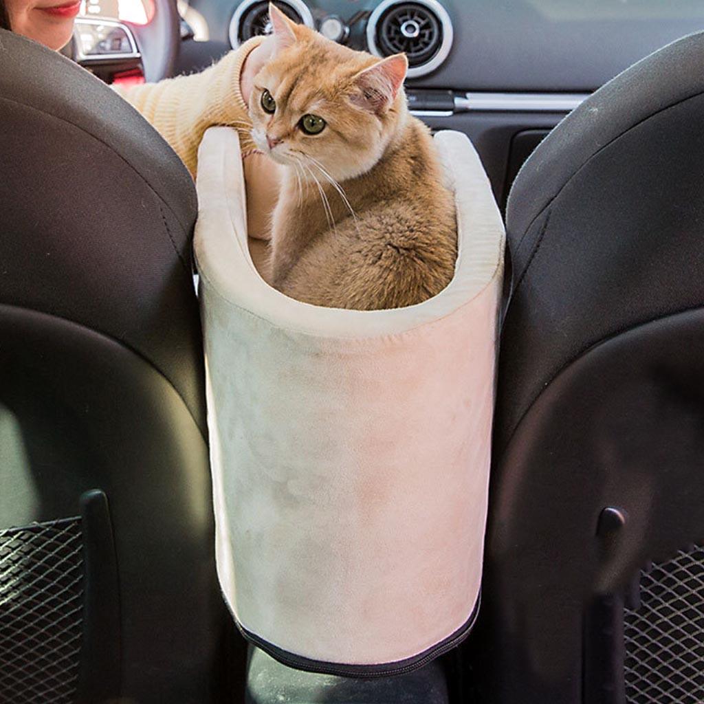 Cat Sitting Comfortably In Purry Car Seat Carrier | MissyMoMo