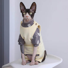 Load image into Gallery viewer, Neko Cat Dungarees | Cat Clothes for Sphynx | MissyMoMo
