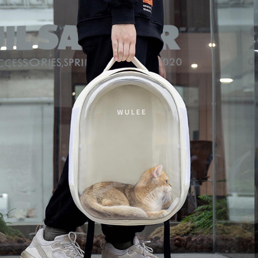 Wulee Clear Bubble Cat Backpack | Cat Bag for Travel | MissyMoMo